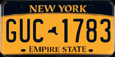 NY license plate GUC1783