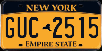 NY license plate GUC2515