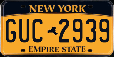 NY license plate GUC2939