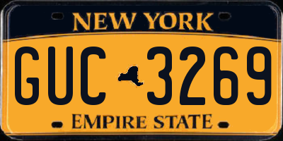 NY license plate GUC3269