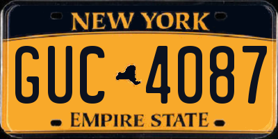 NY license plate GUC4087