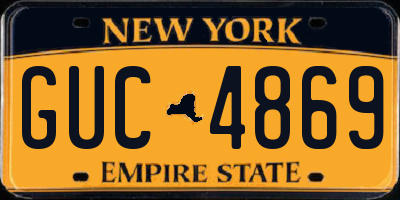 NY license plate GUC4869
