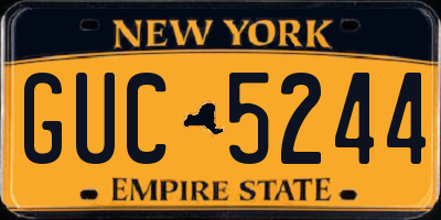 NY license plate GUC5244