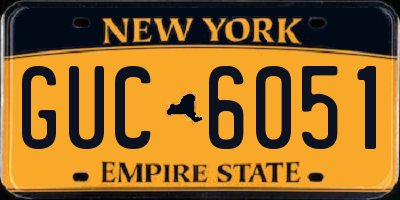 NY license plate GUC6051