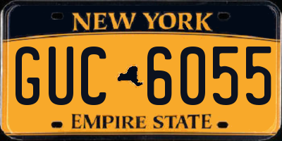 NY license plate GUC6055