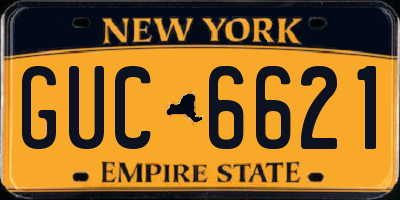 NY license plate GUC6621