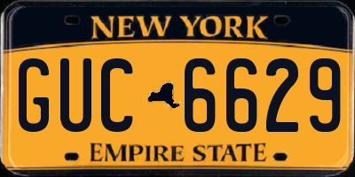 NY license plate GUC6629