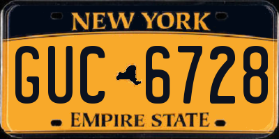NY license plate GUC6728