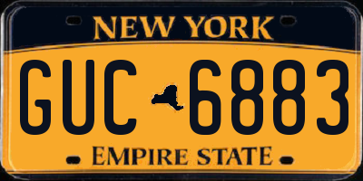 NY license plate GUC6883
