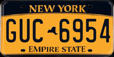 NY license plate GUC6954