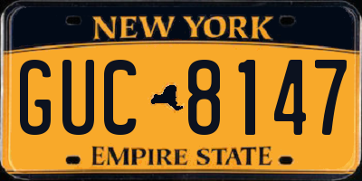 NY license plate GUC8147