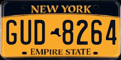 NY license plate GUD8264