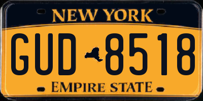 NY license plate GUD8518