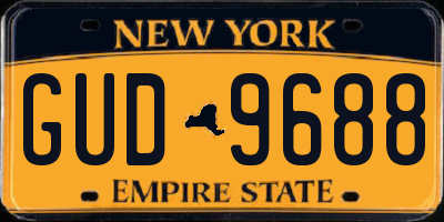 NY license plate GUD9688