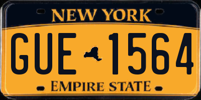 NY license plate GUE1564