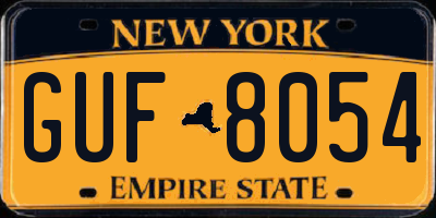 NY license plate GUF8054