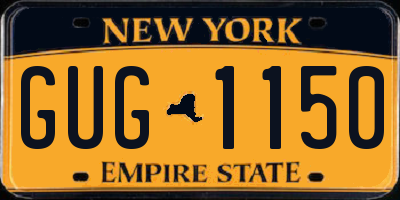 NY license plate GUG1150