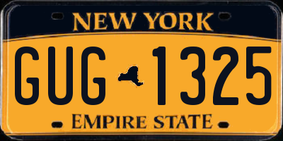 NY license plate GUG1325