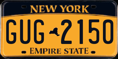 NY license plate GUG2150