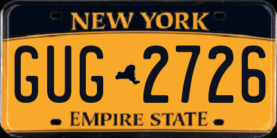 NY license plate GUG2726