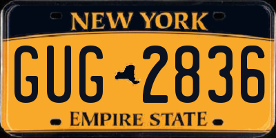 NY license plate GUG2836