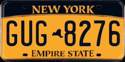 NY license plate GUG8276