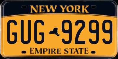 NY license plate GUG9299