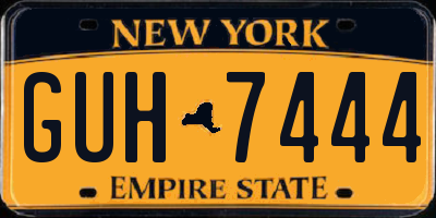 NY license plate GUH7444