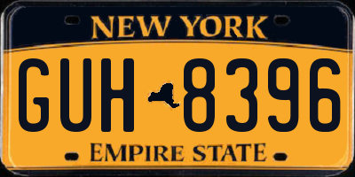 NY license plate GUH8396