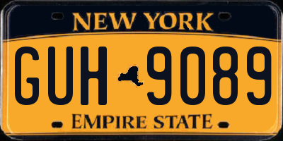 NY license plate GUH9089