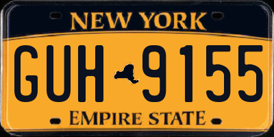 NY license plate GUH9155