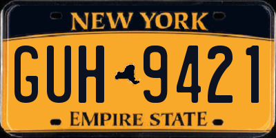 NY license plate GUH9421