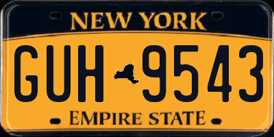 NY license plate GUH9543