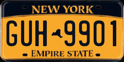 NY license plate GUH9901