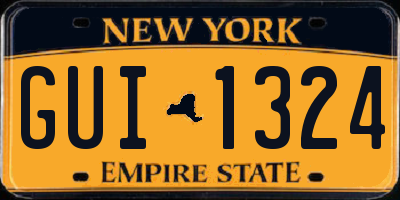 NY license plate GUI1324