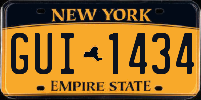 NY license plate GUI1434