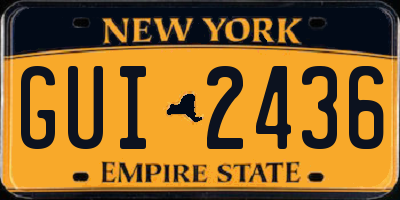 NY license plate GUI2436