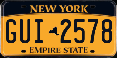 NY license plate GUI2578