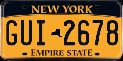 NY license plate GUI2678