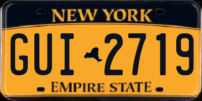 NY license plate GUI2719