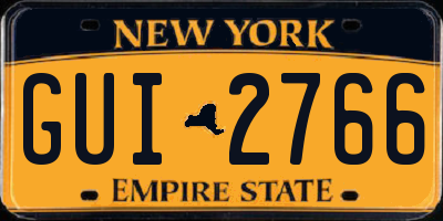NY license plate GUI2766