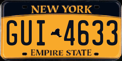 NY license plate GUI4633