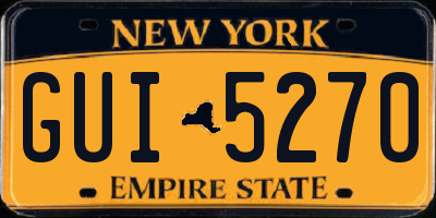 NY license plate GUI5270