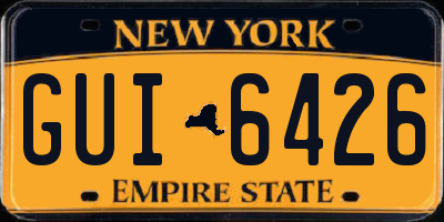 NY license plate GUI6426