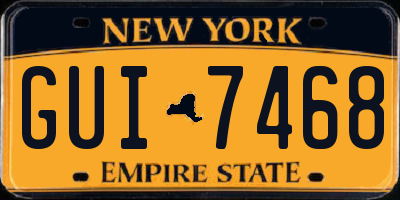 NY license plate GUI7468