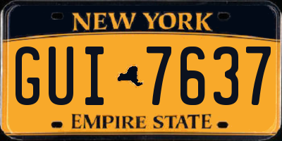 NY license plate GUI7637