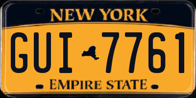 NY license plate GUI7761