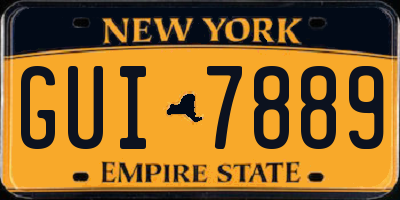NY license plate GUI7889