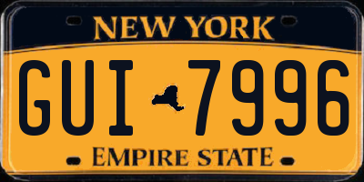 NY license plate GUI7996