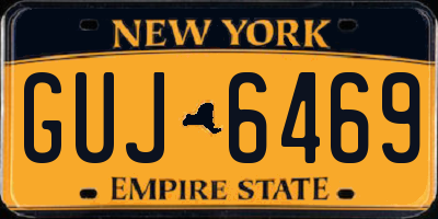 NY license plate GUJ6469